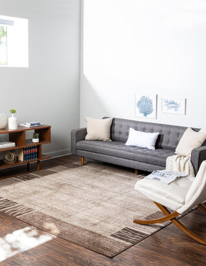 Dark Beige 8' x 8' Del Mar Square Rug