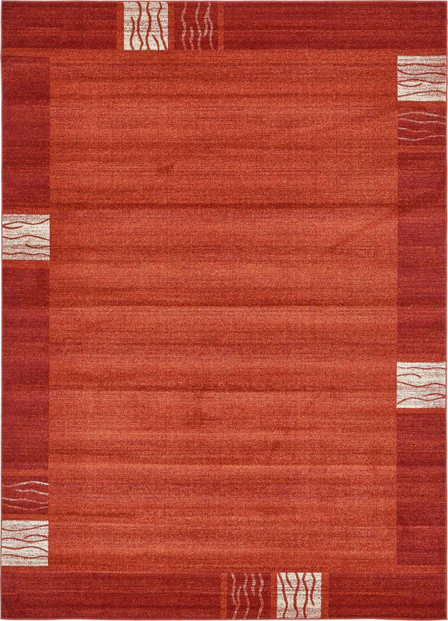 Terracotta 7' 10 x 11' Del Mar Rectangle Area Rug 100% Polypropylene Easy Clean Stain Resistant Vivid Modern Carpet Mat for Home Decor Interior Designing for Sale at Rug Engine
