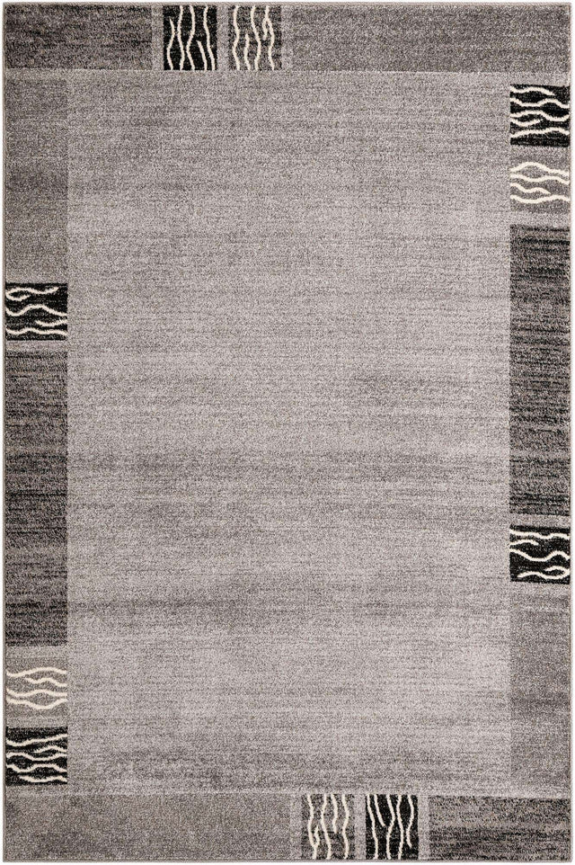 Light Gray 6' 1 x 9' Del Mar Rectangle Area Rug 100% Polypropylene Easy Clean Stain Resistant Vivid Modern Carpet Mat for Home Decor Interior Designing for Sale at Rug Engine