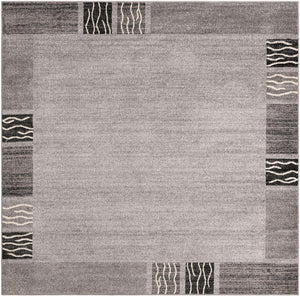 Light Gray 7' 10 x 7' 10 Del Mar Square Area Rug 100% Polypropylene Easy Clean Stain Resistant Vivid Modern Carpet Mat for Home Decor Interior Designing for Sale at Rug Engine