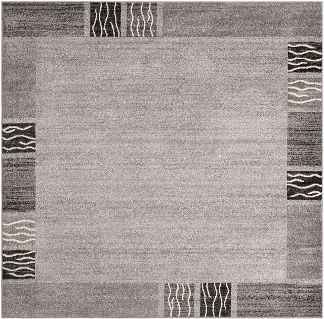 Light Gray 7' 10 x 7' 10 Del Mar Square Area Rug 100% Polypropylene Easy Clean Stain Resistant Vivid Modern Carpet Mat for Home Decor Interior Designing for Sale at Rug Engine