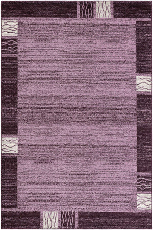 Violet 6' 1 x 9' Del Mar Rectangle Area Rug 100% Polypropylene Easy Clean Stain Resistant Vivid Modern Carpet Mat for Home Decor Interior Designing for Sale at Rug Engine