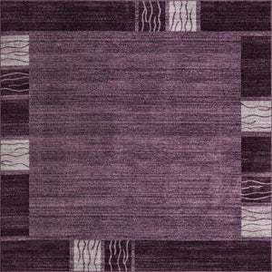 Violet 7' 10 x 7' 10 Del Mar Square Area Rug 100% Polypropylene Easy Clean Stain Resistant Vivid Modern Carpet Mat for Home Decor Interior Designing for Sale at Rug Engine