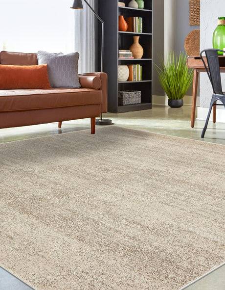 Bone Beige 7' 10 x 7' 10 Del Mar Square Area Rug 100% Polypropylene Easy Clean Stain Resistant Vivid Modern Carpet Mat for Home Decor Interior Designing for Sale at Rug Engine