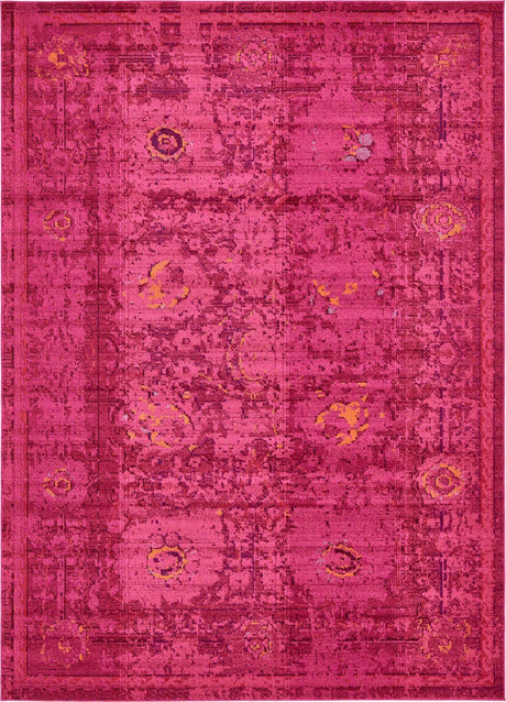 Magenta 8' x 11' Medici Rectangle Area Rug 100% Polypropylene Traditional Vintage Classic Carpet for Home Interior Design Decor for Sale at Rug Engine