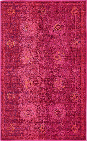 Magenta 3' 3 x 5' 3 Medici Rectangle Area Rug 100% Polypropylene Traditional Vintage Classic Carpet for Home Interior Design Decor for Sale at Rug Engine