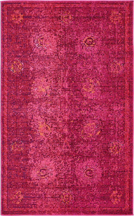Magenta 3' 3 x 5' 3 Medici Rectangle Area Rug 100% Polypropylene Traditional Vintage Classic Carpet for Home Interior Design Decor for Sale at Rug Engine