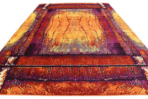 Yellow 9' x 12' 2 Metro Rectangle Area Rug 100% Polypropylene Abstract Modern Easy Clean Carpet for Living Room, Dining, Bedrooms for Sale at Rug Engine