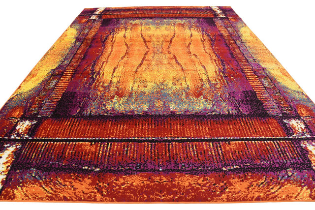 Yellow 9' x 12' 2 Metro Rectangle Area Rug 100% Polypropylene Abstract Modern Easy Clean Carpet for Living Room, Dining, Bedrooms for Sale at Rug Engine
