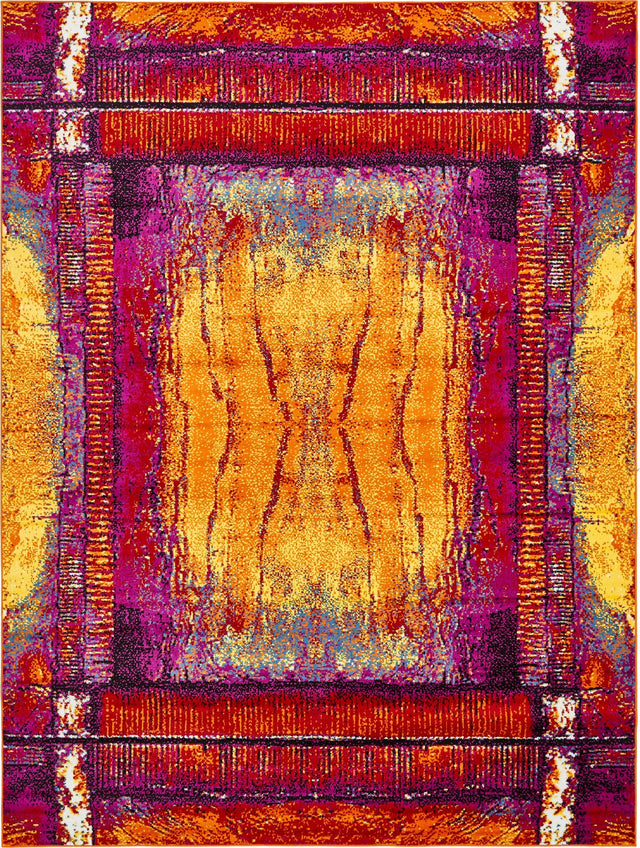 Yellow 9' x 12' 2 Metro Rectangle Area Rug 100% Polypropylene Abstract Modern Easy Clean Carpet for Living Room, Dining, Bedrooms for Sale at Rug Engine