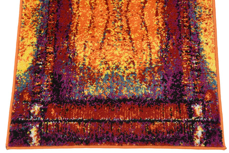 Yellow 2' x 13' Metro Runner Area Rug 100% Polypropylene Abstract Modern Easy Clean Carpet for Living Room, Dining, Bedrooms for Sale at Rug Engine