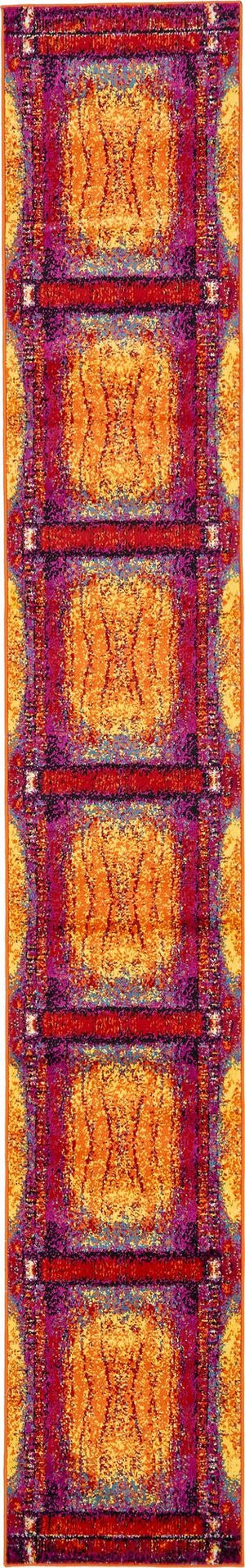 Yellow 2' x 13' Metro Runner Area Rug 100% Polypropylene Abstract Modern Easy Clean Carpet for Living Room, Dining, Bedrooms for Sale at Rug Engine