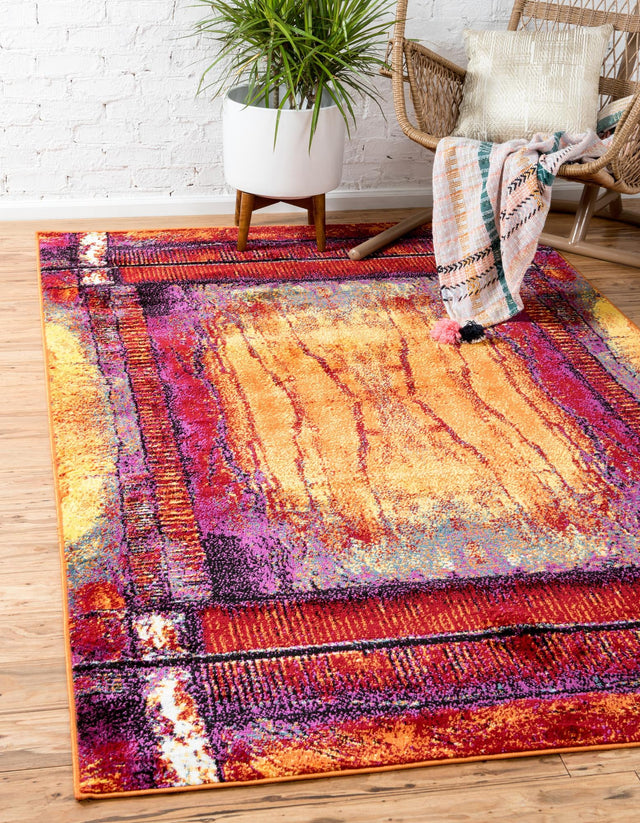 Yellow 9' x 12' 2 Metro Rectangle Area Rug 100% Polypropylene Abstract Modern Easy Clean Carpet for Living Room, Dining, Bedrooms for Sale at Rug Engine
