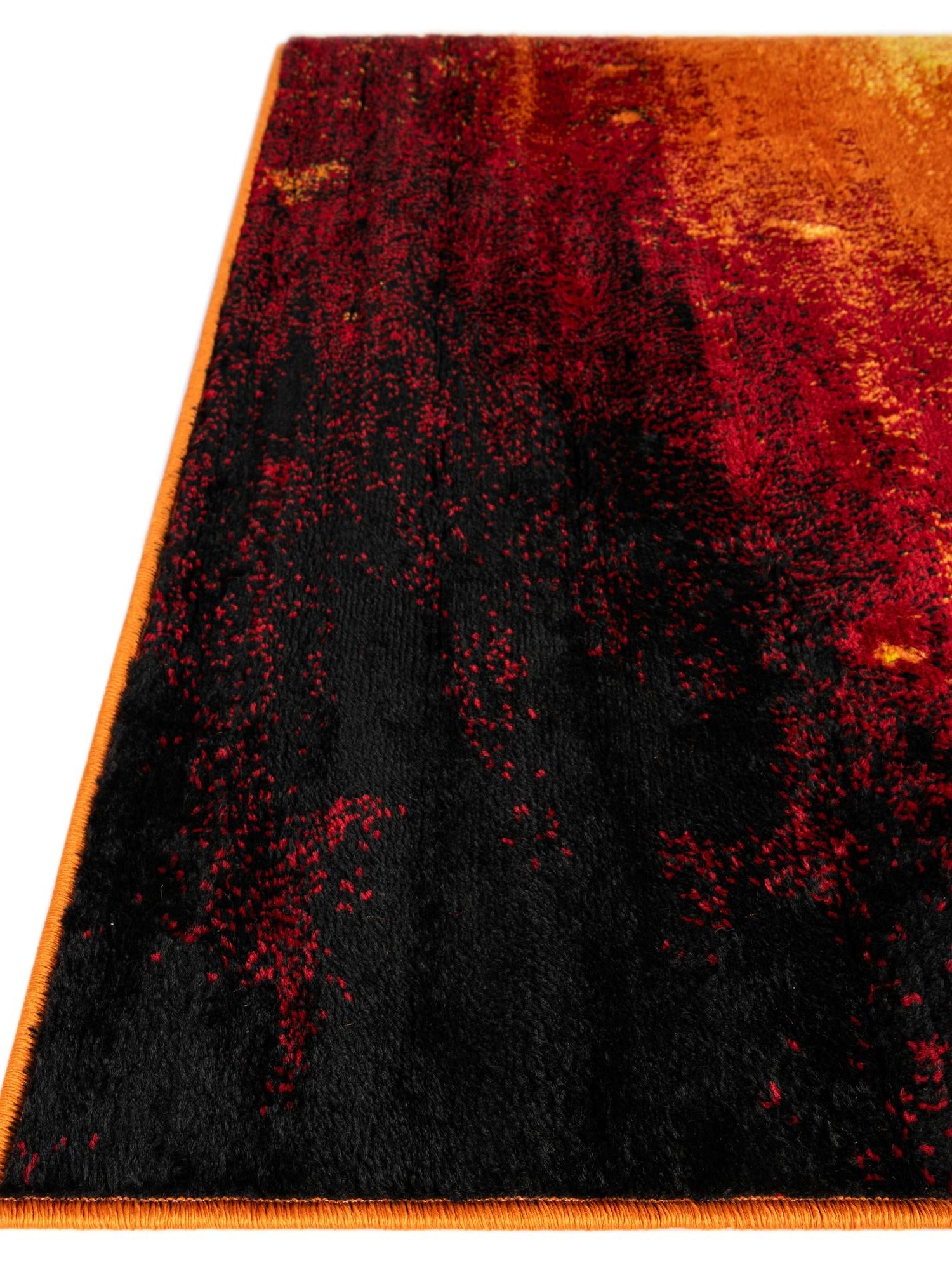 Orange 4' x 6' Metro Rectangle Area Rug 100% Polypropylene Abstract Modern Easy Clean Carpet for Living Room, Dining, Bedrooms for Sale at Rug Engine