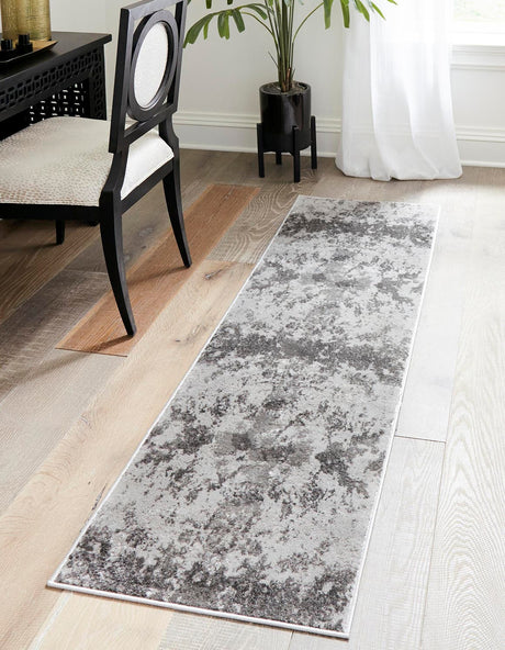 Light Gray 2' x 6' 9 Metro Runner Area Rug 100% Polypropylene Abstract Modern Easy Clean Carpet for Living Room, Dining, Bedrooms for Sale at Rug Engine