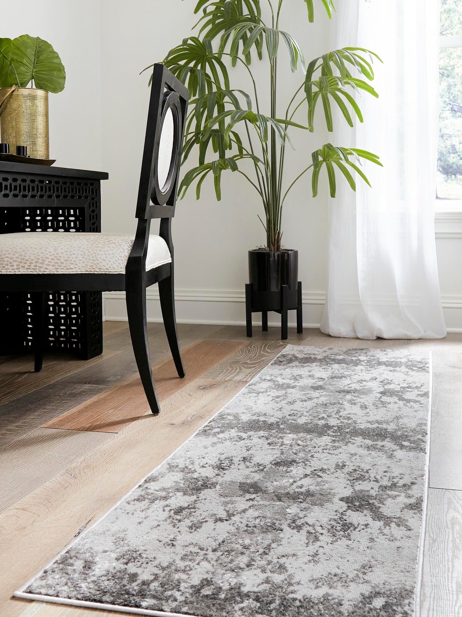 Light Gray 2' x 8' Metro Runner Area Rug 100% Polypropylene Abstract Modern Easy Clean Carpet for Living Room, Dining, Bedrooms for Sale at Rug Engine
