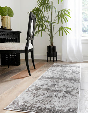 Light Gray 2' x 8' Metro Runner Area Rug 100% Polypropylene Abstract Modern Easy Clean Carpet for Living Room, Dining, Bedrooms for Sale at Rug Engine