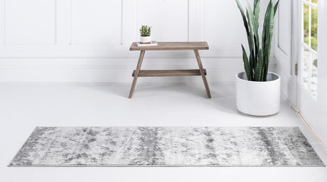 Light Gray 2' x 6' 9 Metro Runner Area Rug 100% Polypropylene Abstract Modern Easy Clean Carpet for Living Room, Dining, Bedrooms for Sale at Rug Engine
