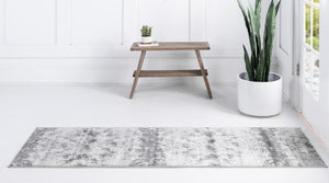 Light Gray 2' x 8' Metro Runner Area Rug 100% Polypropylene Abstract Modern Easy Clean Carpet for Living Room, Dining, Bedrooms for Sale at Rug Engine