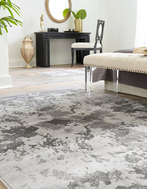 Light Gray 10' x 14' 1 Metro Rectangle Area Rug 100% Polypropylene Abstract Modern Easy Clean Carpet for Living Room, Dining, Bedrooms for Sale at Rug Engine