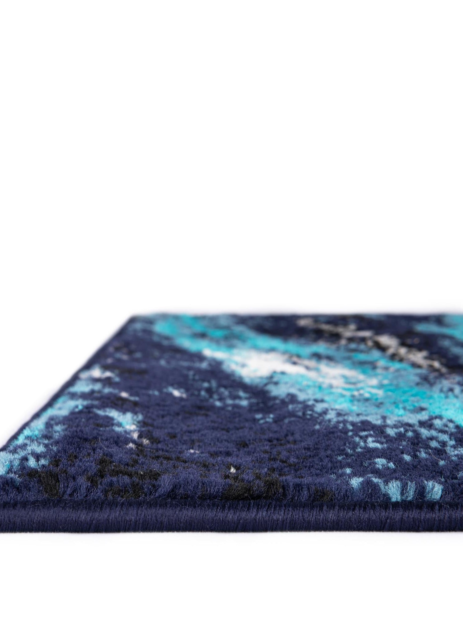 Navy Blue 2' 7 x 10' Metro Runner Area Rug 100% Polypropylene Abstract Modern Easy Clean Carpet for Living Room, Dining, Bedrooms for Sale at Rug Engine