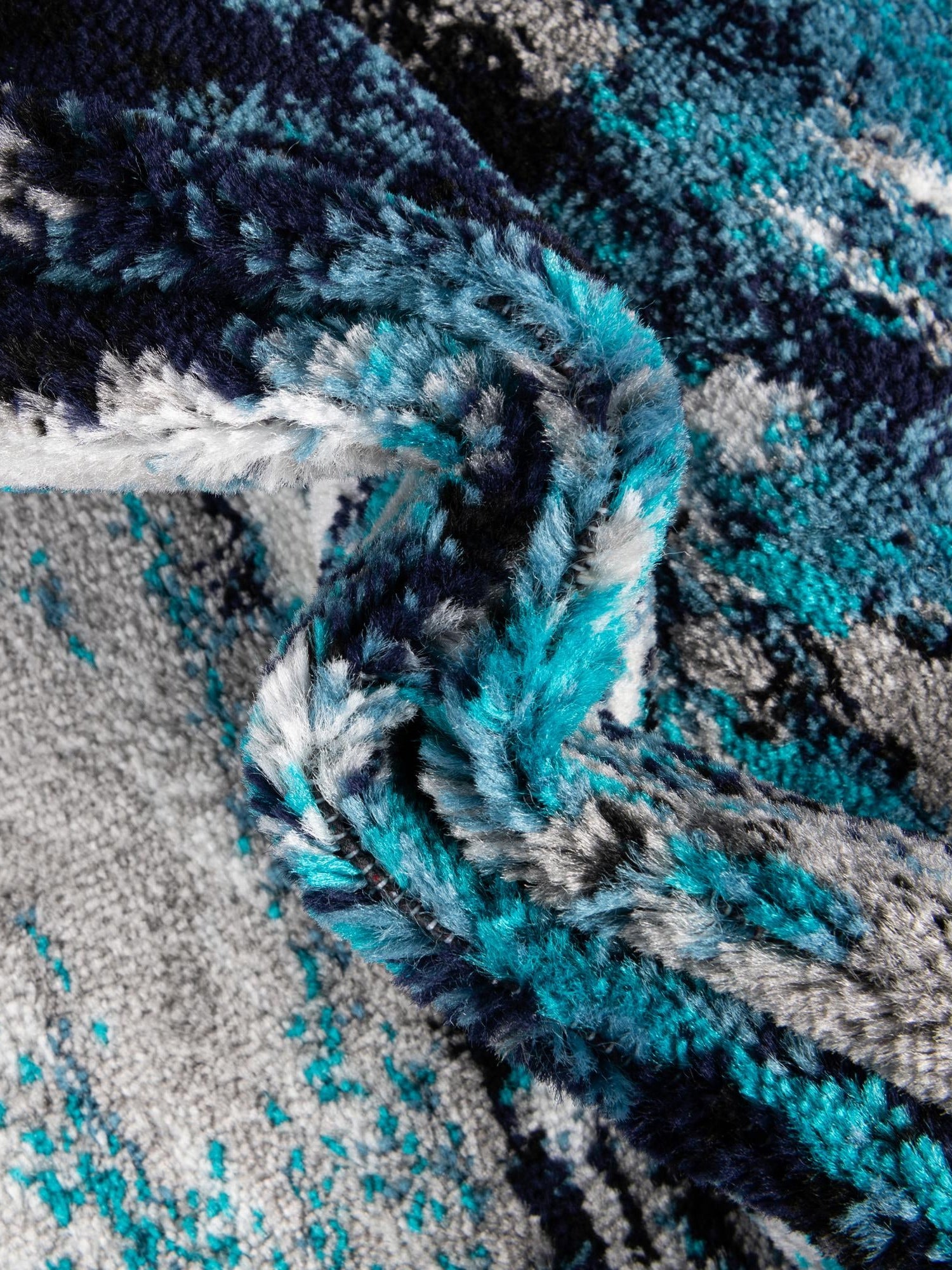Navy Blue 2' 7 x 10' Metro Runner Area Rug 100% Polypropylene Abstract Modern Easy Clean Carpet for Living Room, Dining, Bedrooms for Sale at Rug Engine