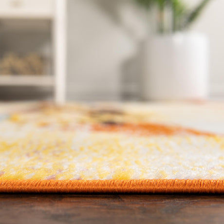 Cream 9' x 12' Metro Rectangle Area Rug 100% Polypropylene Abstract Modern Easy Clean Carpet for Living Room, Dining, Bedrooms for Sale at Rug Engine