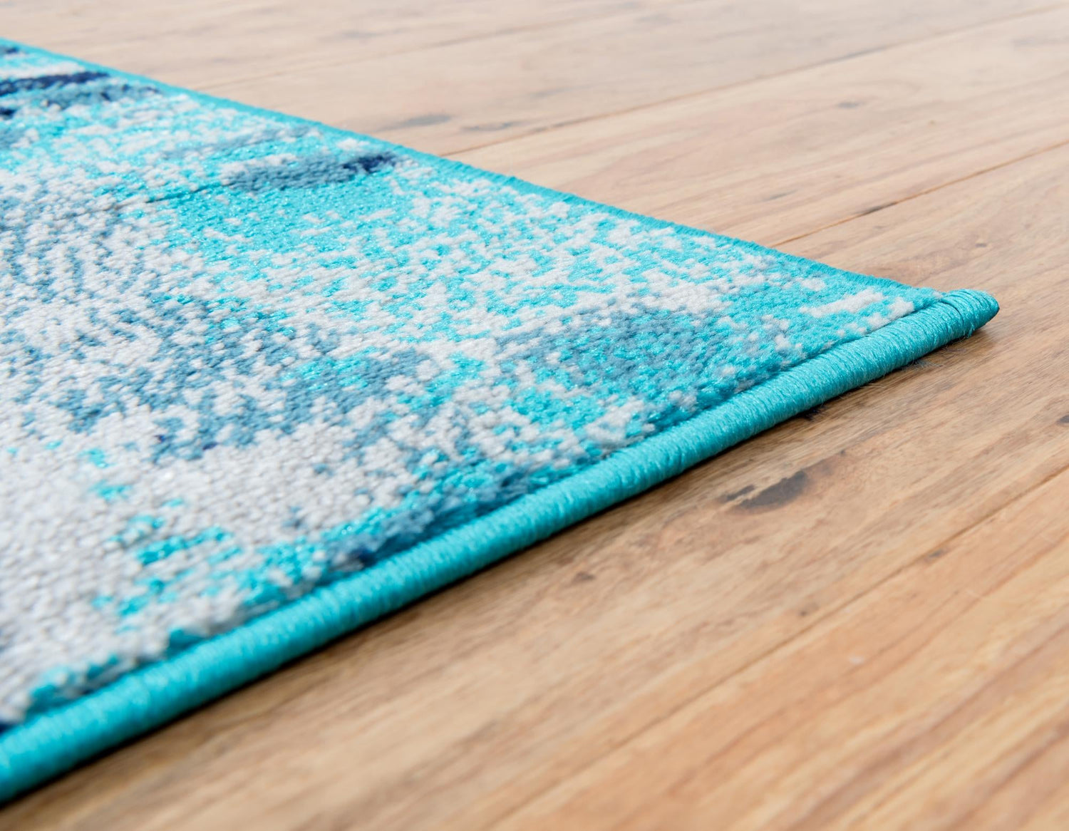 Turquoise 4' 1 x 6' 1 Metro Rectangle Area Rug 100% Polypropylene Abstract Modern Easy Clean Carpet for Living Room, Dining, Bedrooms for Sale at Rug Engine