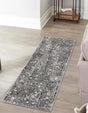 Dark Gray 2' x 13' Metro Runner Area Rug 100% Polypropylene Abstract Modern Easy Clean Carpet for Living Room, Dining, Bedrooms for Sale at Rug Engine