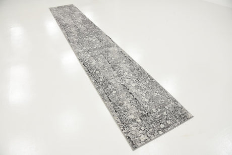 Dark Gray 2' x 13' Metro Runner Area Rug 100% Polypropylene Abstract Modern Easy Clean Carpet for Living Room, Dining, Bedrooms for Sale at Rug Engine