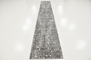 Dark Gray 2' x 13' Metro Runner Area Rug 100% Polypropylene Abstract Modern Easy Clean Carpet for Living Room, Dining, Bedrooms for Sale at Rug Engine