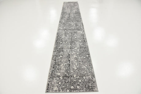 Dark Gray 2' x 13' Metro Runner Area Rug 100% Polypropylene Abstract Modern Easy Clean Carpet for Living Room, Dining, Bedrooms for Sale at Rug Engine