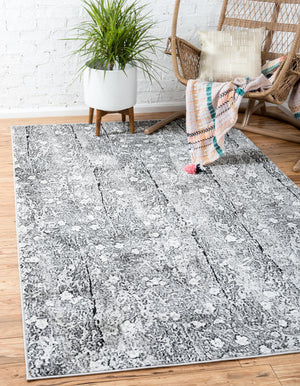 Dark Gray 5' 1 x 8' Metro Rectangle Area Rug 100% Polypropylene Abstract Modern Easy Clean Carpet for Living Room, Dining, Bedrooms for Sale at Rug Engine