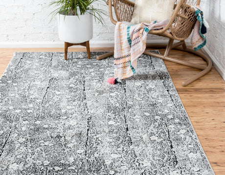 Dark Gray 5' 1 x 8' Metro Rectangle Area Rug 100% Polypropylene Abstract Modern Easy Clean Carpet for Living Room, Dining, Bedrooms for Sale at Rug Engine