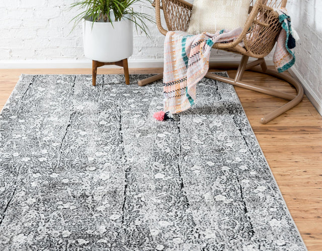 Dark Gray 5' 1 x 8' Metro Rectangle Area Rug 100% Polypropylene Abstract Modern Easy Clean Carpet for Living Room, Dining, Bedrooms for Sale at Rug Engine