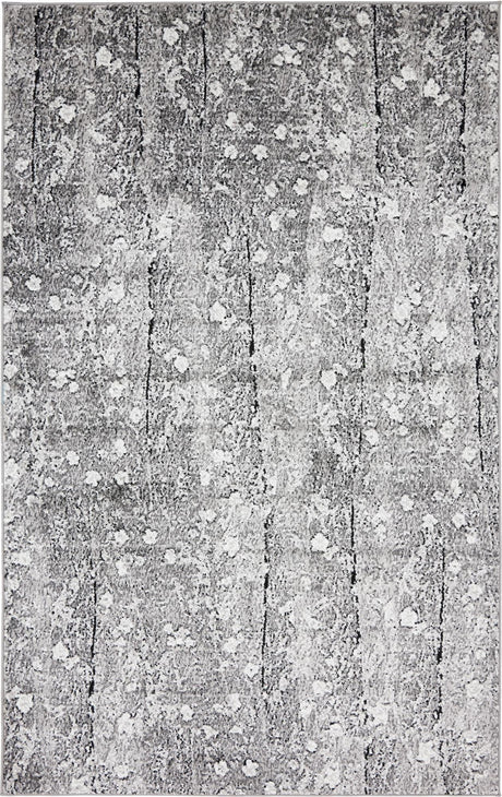 Dark Gray 5' 1 x 8' Metro Rectangle Area Rug 100% Polypropylene Abstract Modern Easy Clean Carpet for Living Room, Dining, Bedrooms for Sale at Rug Engine