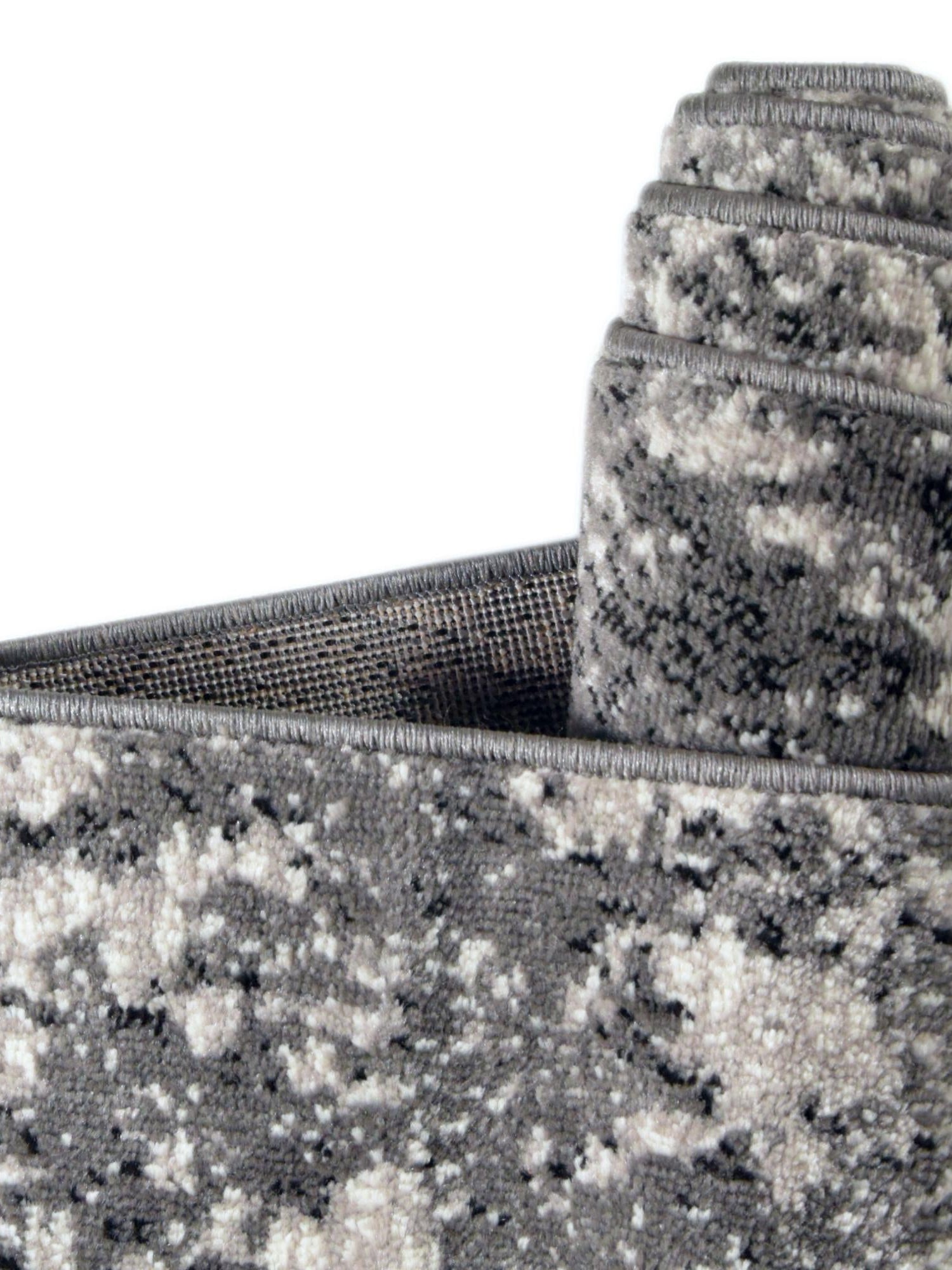 Dark Gray 2' x 13' Metro Runner Area Rug 100% Polypropylene Abstract Modern Easy Clean Carpet for Living Room, Dining, Bedrooms for Sale at Rug Engine