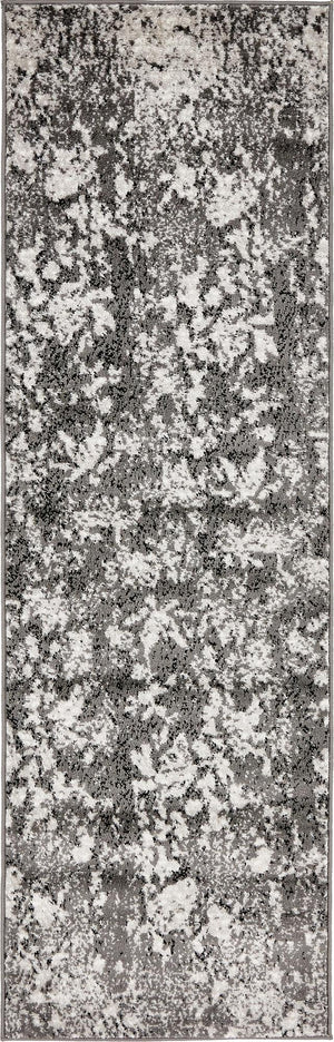 Dark Gray 2' x 6' 7 Metro Runner Area Rug 100% Polypropylene Abstract Modern Easy Clean Carpet for Living Room, Dining, Bedrooms for Sale at Rug Engine