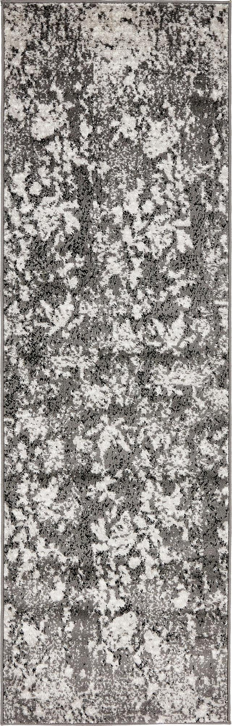 Dark Gray 2' x 6' 7 Metro Runner Area Rug 100% Polypropylene Abstract Modern Easy Clean Carpet for Living Room, Dining, Bedrooms for Sale at Rug Engine