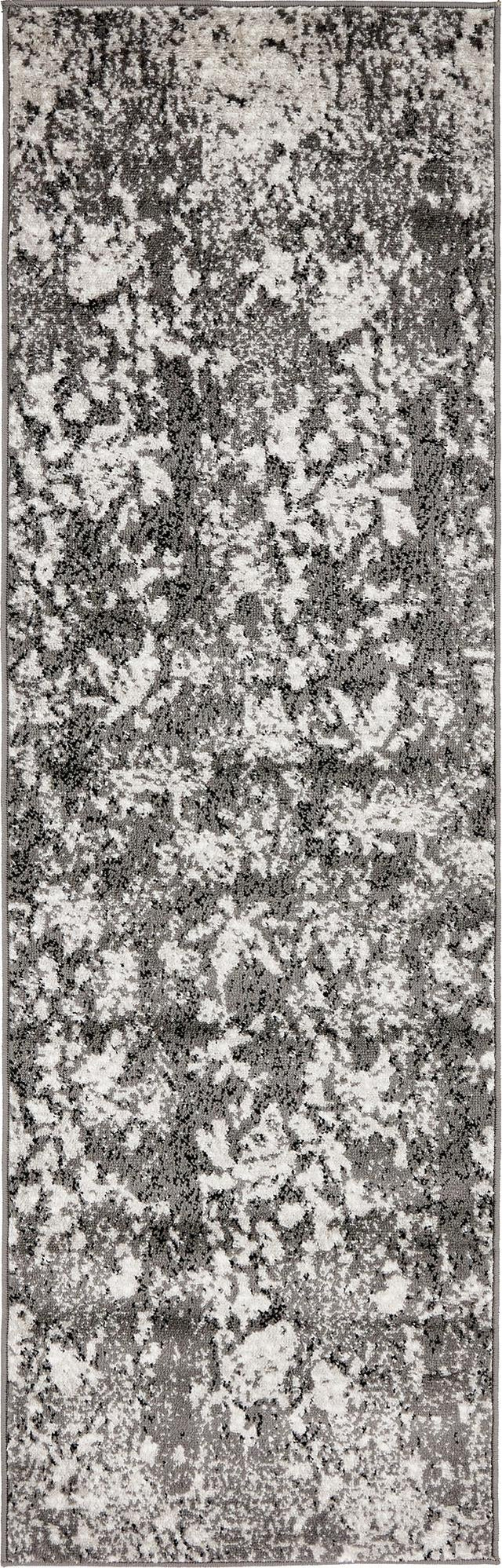 Dark Gray 2' x 6' 7 Metro Runner Area Rug 100% Polypropylene Abstract Modern Easy Clean Carpet for Living Room, Dining, Bedrooms for Sale at Rug Engine
