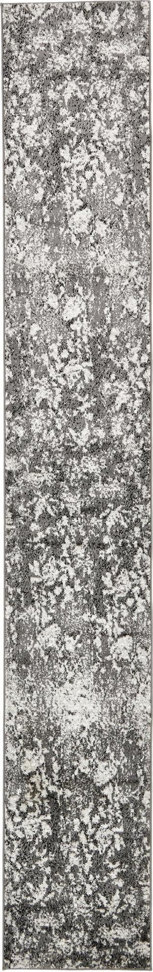 Dark Gray 2' x 13' Metro Runner Area Rug 100% Polypropylene Abstract Modern Easy Clean Carpet for Living Room, Dining, Bedrooms for Sale at Rug Engine