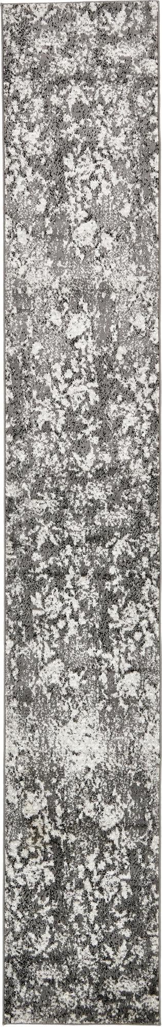 Dark Gray 2' x 13' Metro Runner Area Rug 100% Polypropylene Abstract Modern Easy Clean Carpet for Living Room, Dining, Bedrooms for Sale at Rug Engine