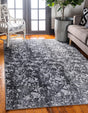 Dark Gray 4' 1 x 6' 1 Metro Rectangle Area Rug 100% Polypropylene Abstract Modern Easy Clean Carpet for Living Room, Dining, Bedrooms for Sale at Rug Engine