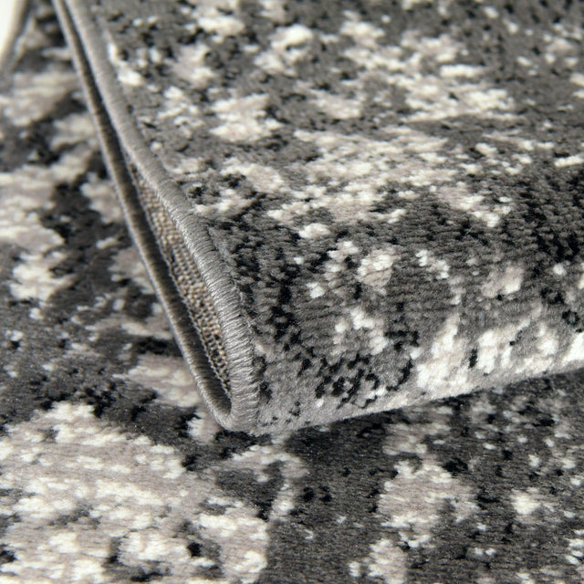 Dark Gray 4' 1 x 6' 1 Metro Rectangle Area Rug 100% Polypropylene Abstract Modern Easy Clean Carpet for Living Room, Dining, Bedrooms for Sale at Rug Engine