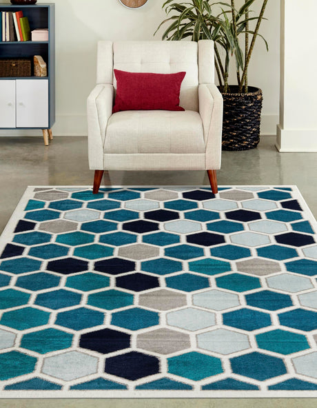 Cream 8' x 10' Metro Rectangle Area Rug 100% Polypropylene Abstract Modern Easy Clean Carpet for Living Room, Dining, Bedrooms for Sale at Rug Engine