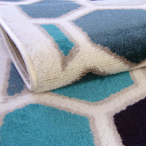 Cream 8' x 10' Metro Rectangle Area Rug 100% Polypropylene Abstract Modern Easy Clean Carpet for Living Room, Dining, Bedrooms for Sale at Rug Engine