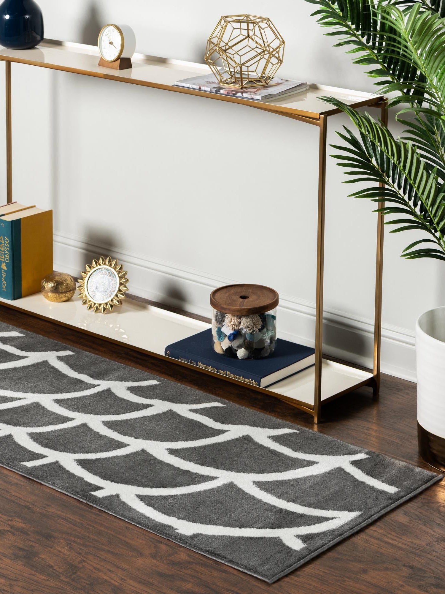 Gray 2' x 13' Metro Runner Area Rug 100% Polypropylene Abstract Modern Easy Clean Carpet for Living Room, Dining, Bedrooms for Sale at Rug Engine