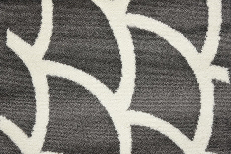 Gray 2' x 13' Metro Runner Area Rug 100% Polypropylene Abstract Modern Easy Clean Carpet for Living Room, Dining, Bedrooms for Sale at Rug Engine