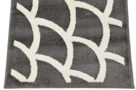 Gray 2' x 13' Metro Runner Area Rug 100% Polypropylene Abstract Modern Easy Clean Carpet for Living Room, Dining, Bedrooms for Sale at Rug Engine