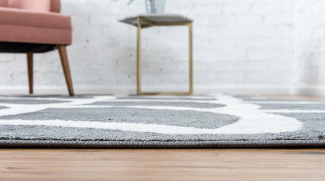 Gray 8' x 10' Metro Rectangle Area Rug 100% Polypropylene Abstract Modern Easy Clean Carpet for Living Room, Dining, Bedrooms for Sale at Rug Engine